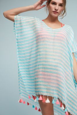 Striped Kaftan Cover-Up