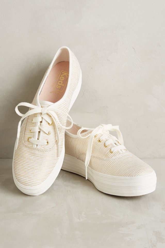 Keds triple best sale shimmer platform sneaker