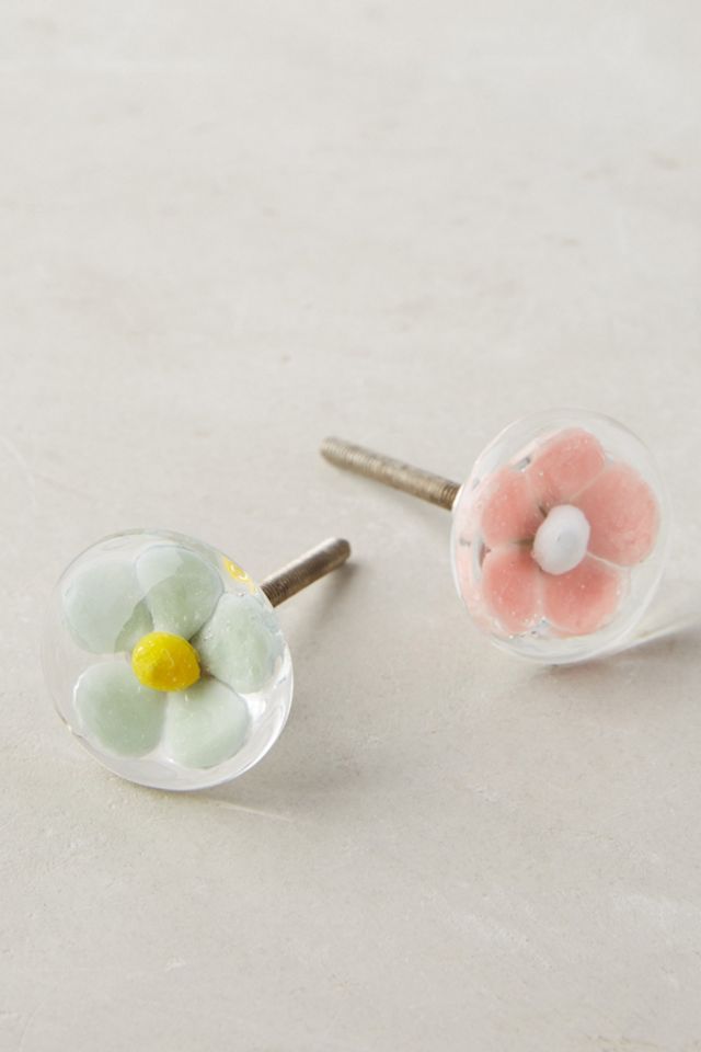Glass Flower Knob #2