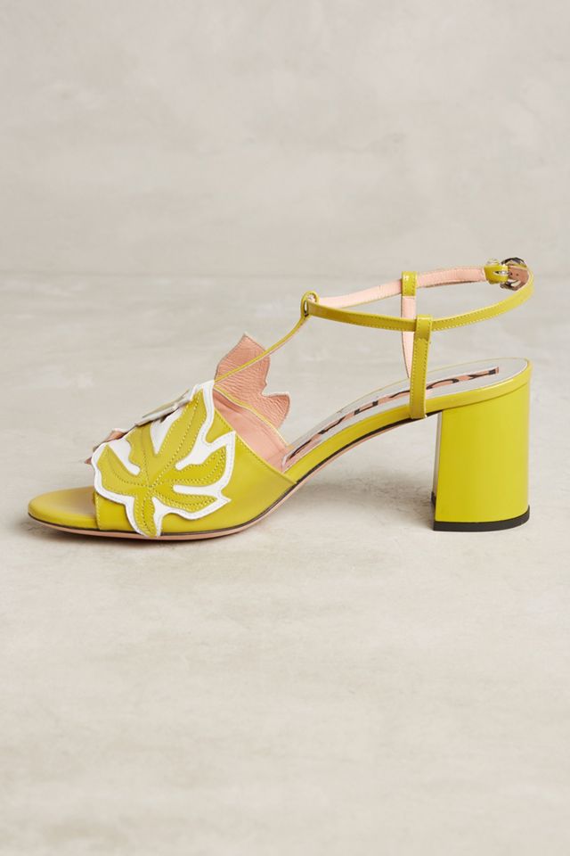 Rochas Palm Leaf Block Heels #2