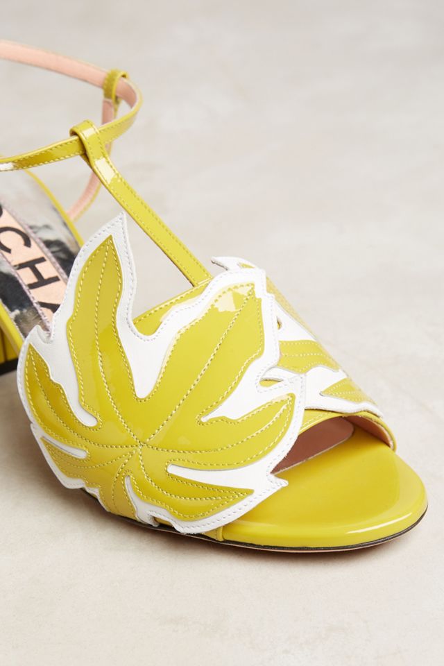 Rochas Palm Leaf Block Heels #3