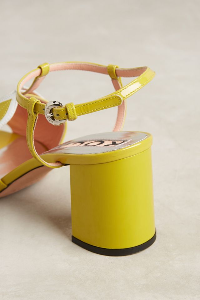 Rochas Palm Leaf Block Heels #4