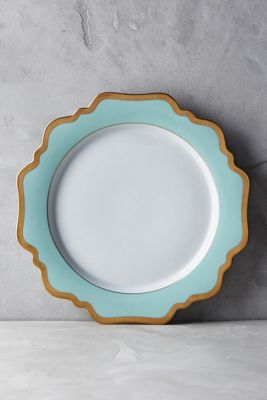 Anna's Palette Aqua Green Dinner Plate
