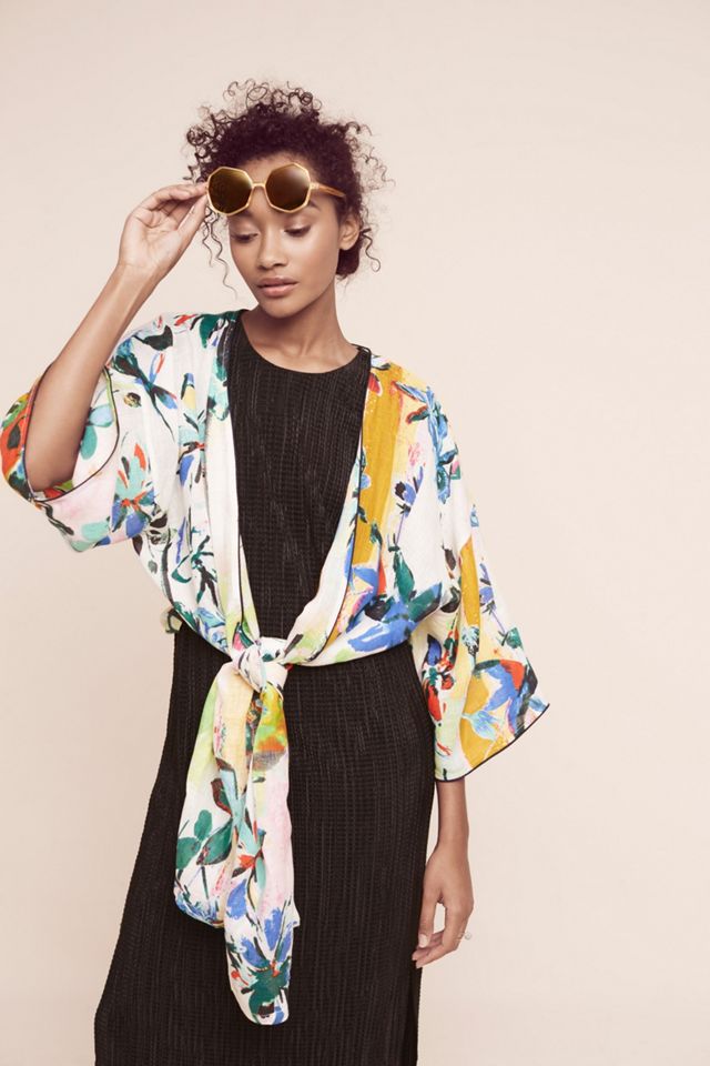 Abstract Tropics Kimono #2