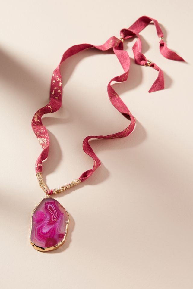 Agate Pendant Necklace #1