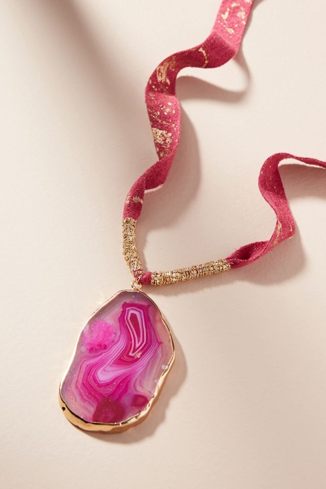 Agate Pendant Necklace