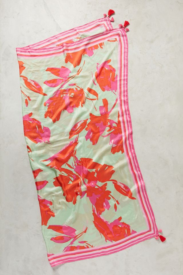 Bright Floral Square Scarf #2