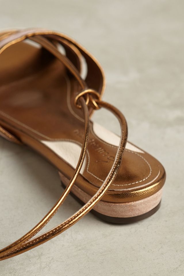 Luiza Perea Metallic Tricolor Flat Sandals #4