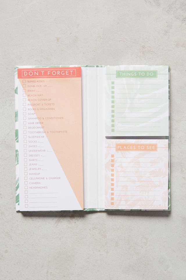 Travel Checklist Sticky Notepad #1