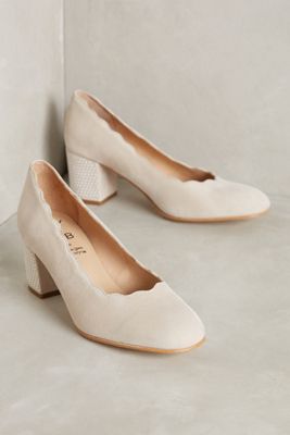 KMB Scalloped & Studded Pumps