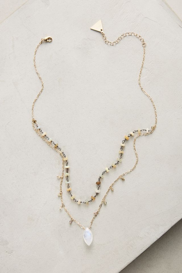 Layered Stone Necklace | Anthropologie