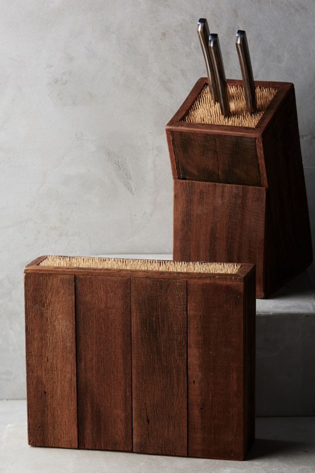 Reclaimed Wood Knife Block #1