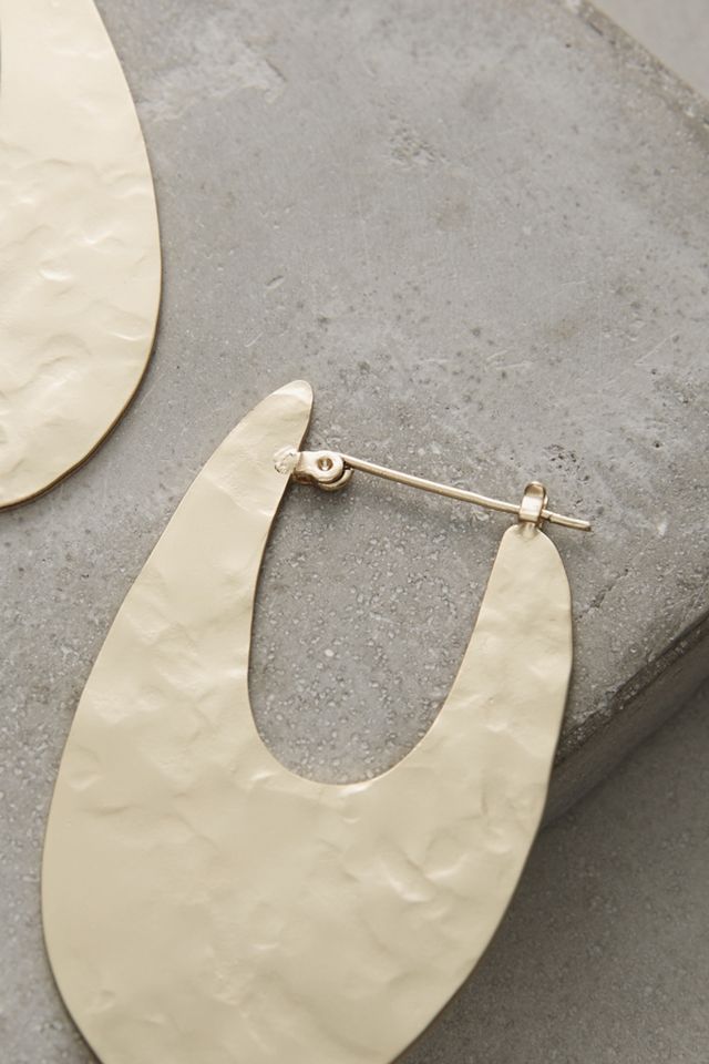 Oblong Hoop Earrings #1