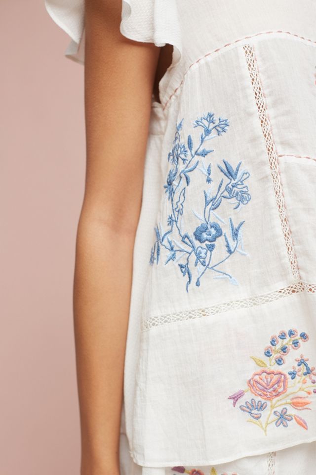 Rosalina Embroidered Sleep Top #1