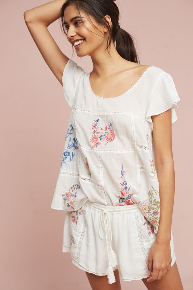 Rosalina Embroidered Sleep Top #4