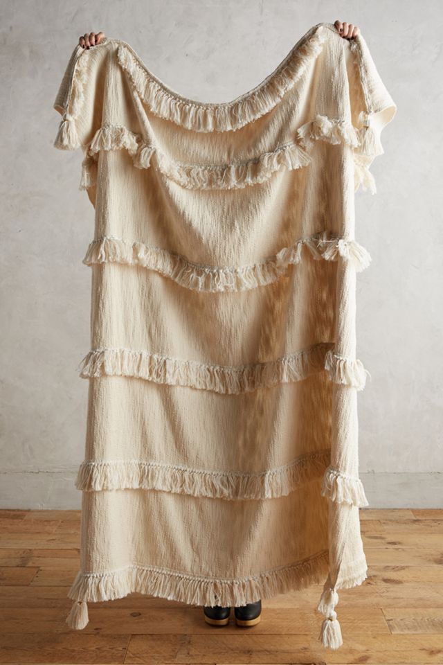 Elaria Fringed Throw Blanket
