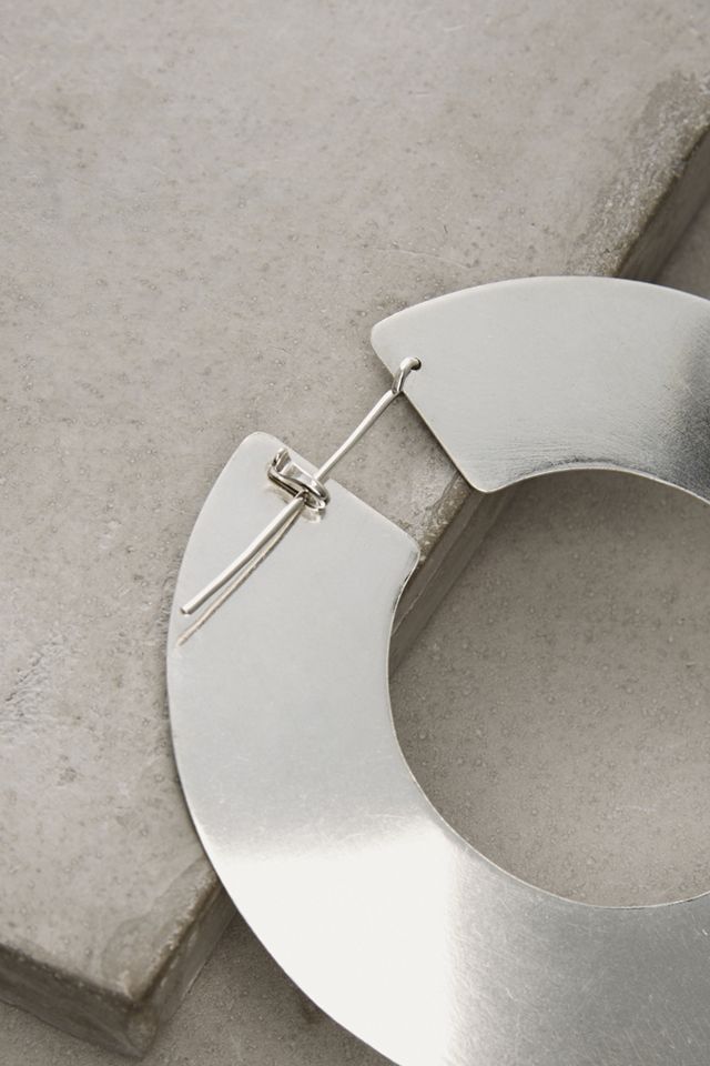 Silver Mondo Hoop Earrings #1