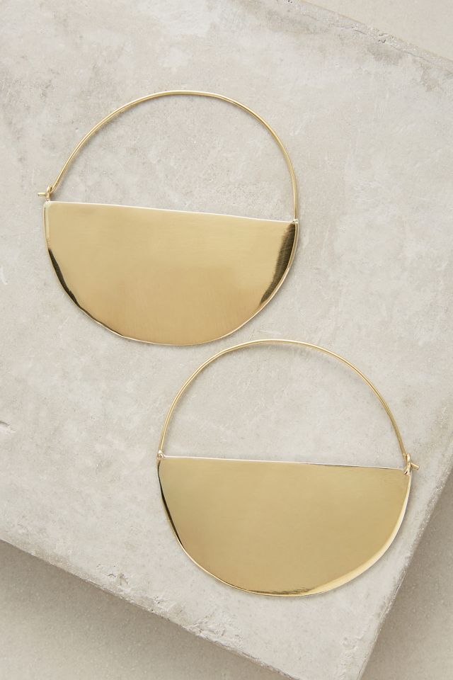 Half moon outlet earrings hoop