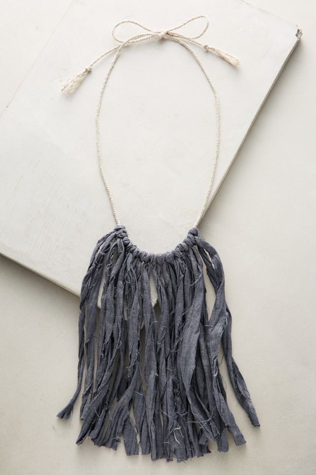 Linen Fringe Necklace