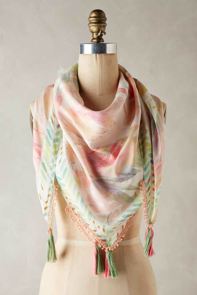 Pastel Geometric Shawl Scarf