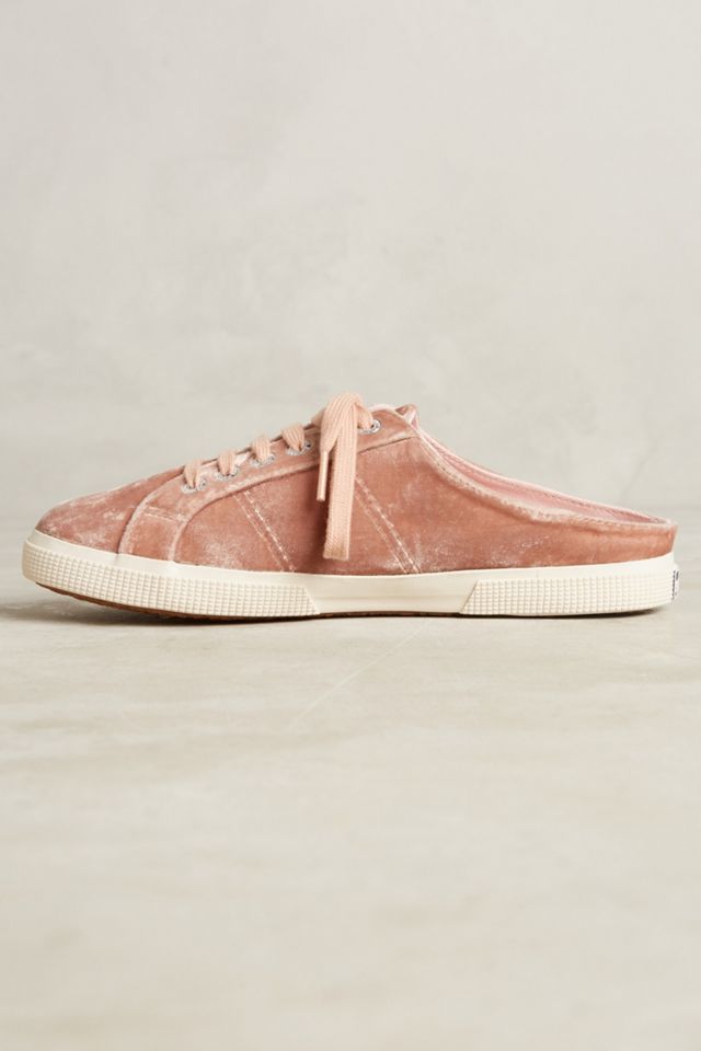 Superga Velvet Sneaker Mules #2