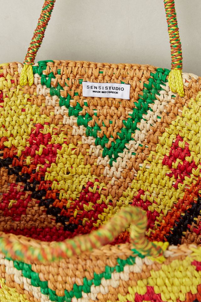 Frayed Sunshine Straw Tote #2