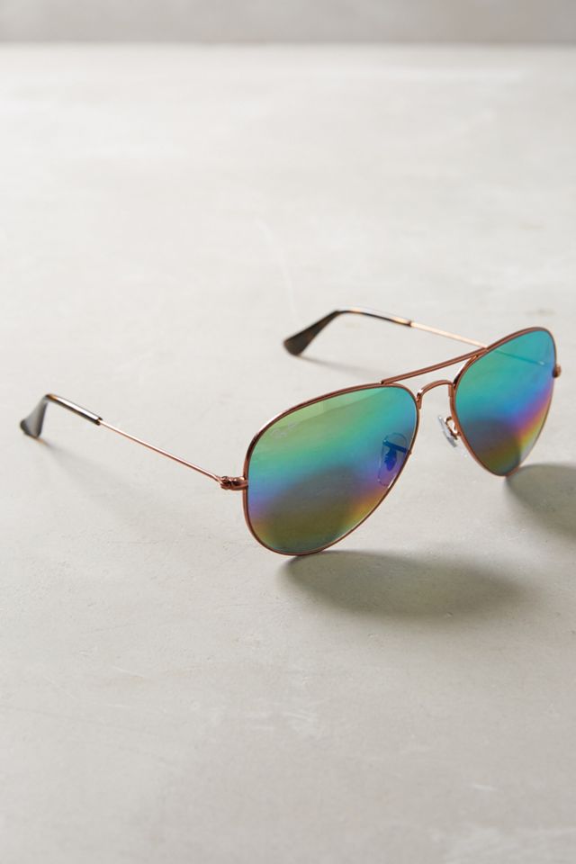 Ray-Ban Mirrored Aviator Sunglasses #1