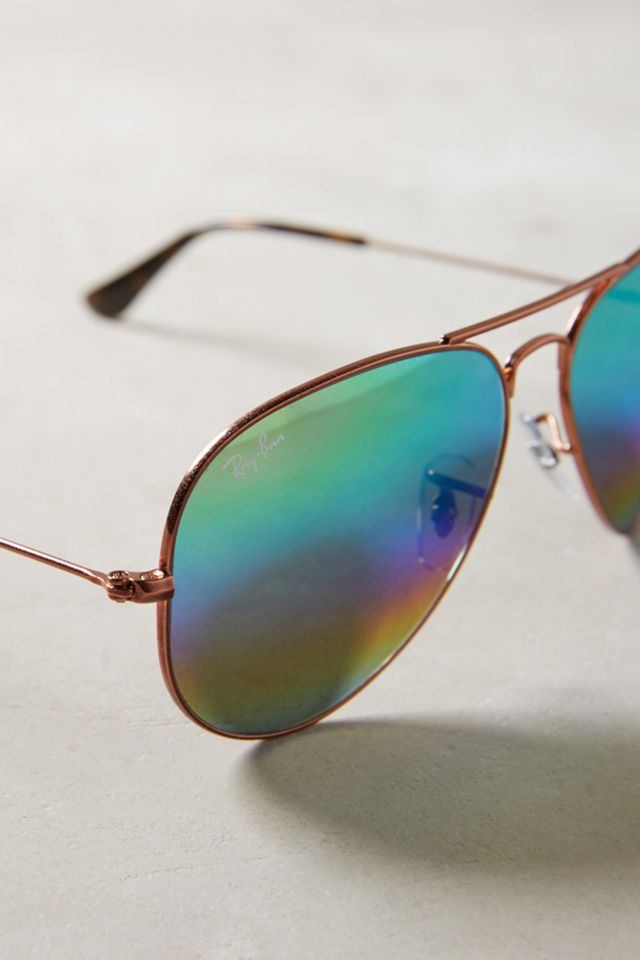 Ray-Ban Mirrored Aviator Sunglasses #2