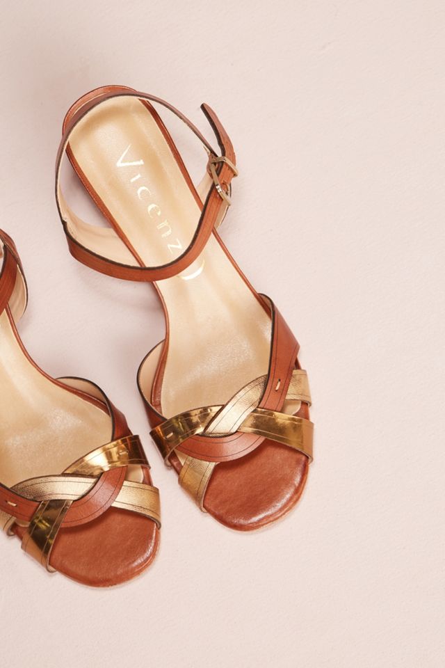 Vicenza Metallic Block Heel Sandals #4