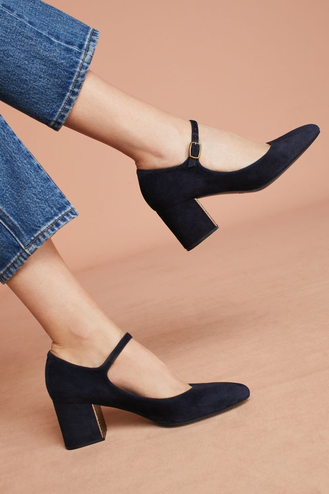 Navy mary 2025 jane heels