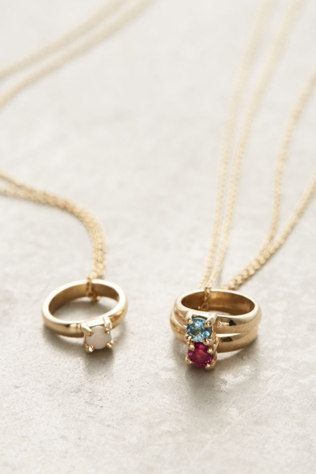 Mini Ring Birthstone Baby Ring Charms Gemstone Baby Ring Charms