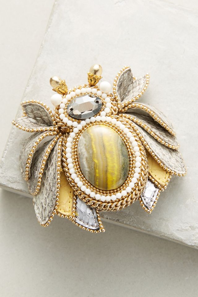Jasper Bug Brooch | Anthropologie
