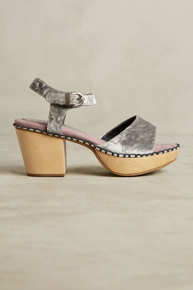 Rachel Comey Velvet Platform Clogs #1
