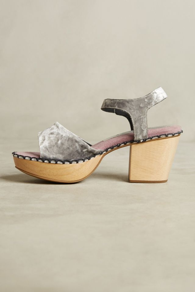 Rachel Comey Velvet Platform Clogs #2