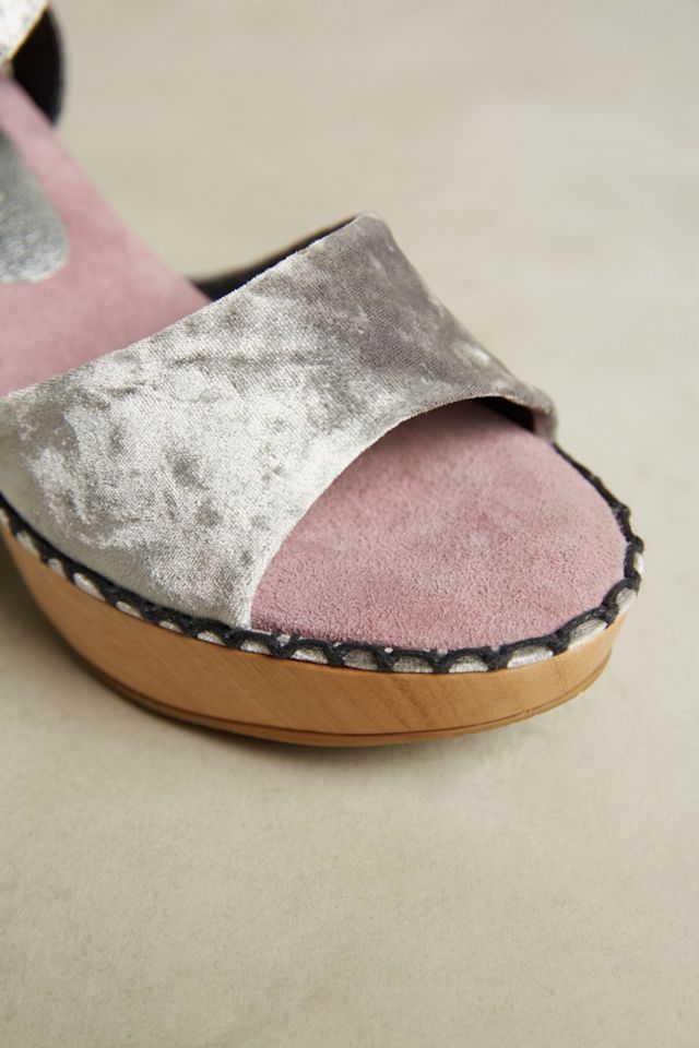 Rachel Comey Velvet Platform Clogs #3