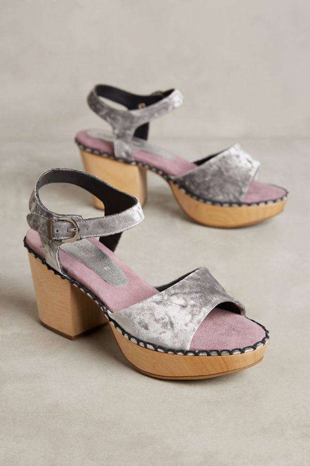 Rachel Comey Velvet Platform Clogs