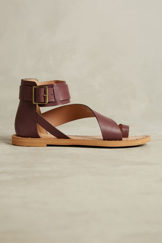 Vanessa Wu Plum Gladiator Sandals #1