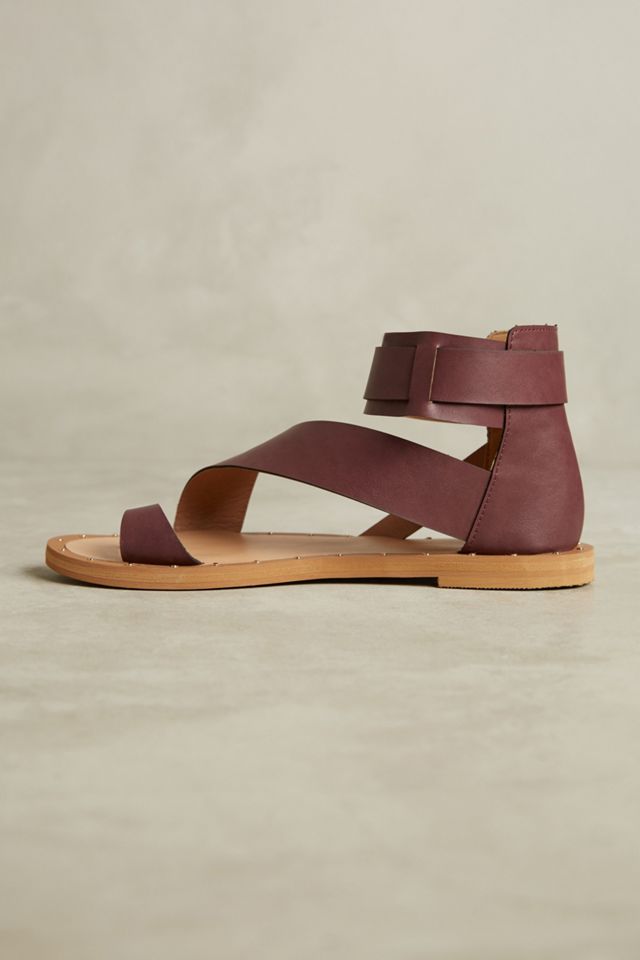 Vanessa Wu Plum Gladiator Sandals #2