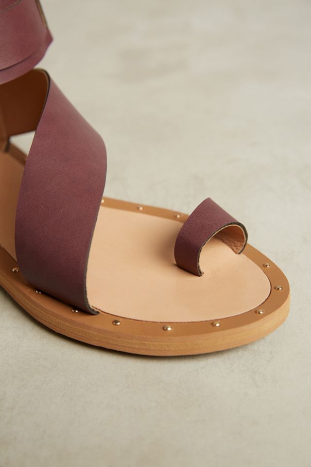 Vanessa Wu Plum Gladiator Sandals #3