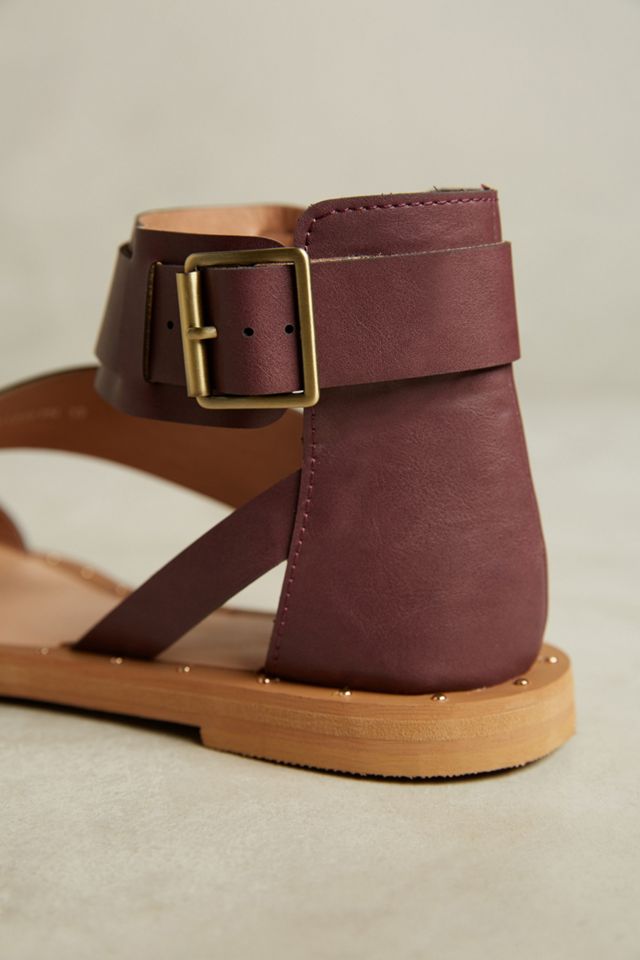 Vanessa Wu Plum Gladiator Sandals #4