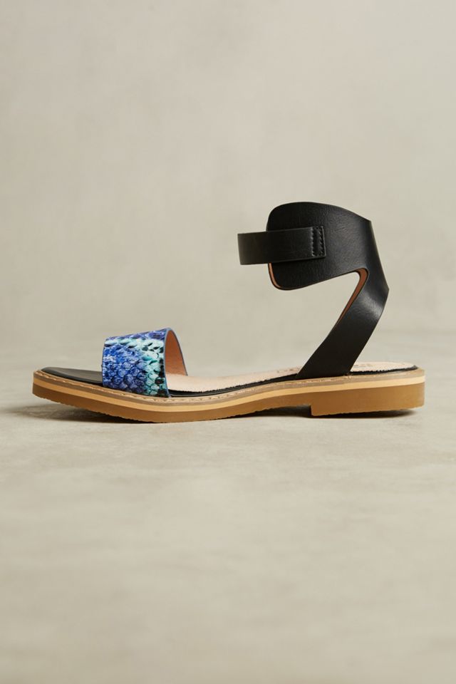 Vanessa Wu Snake Print Sandals #2