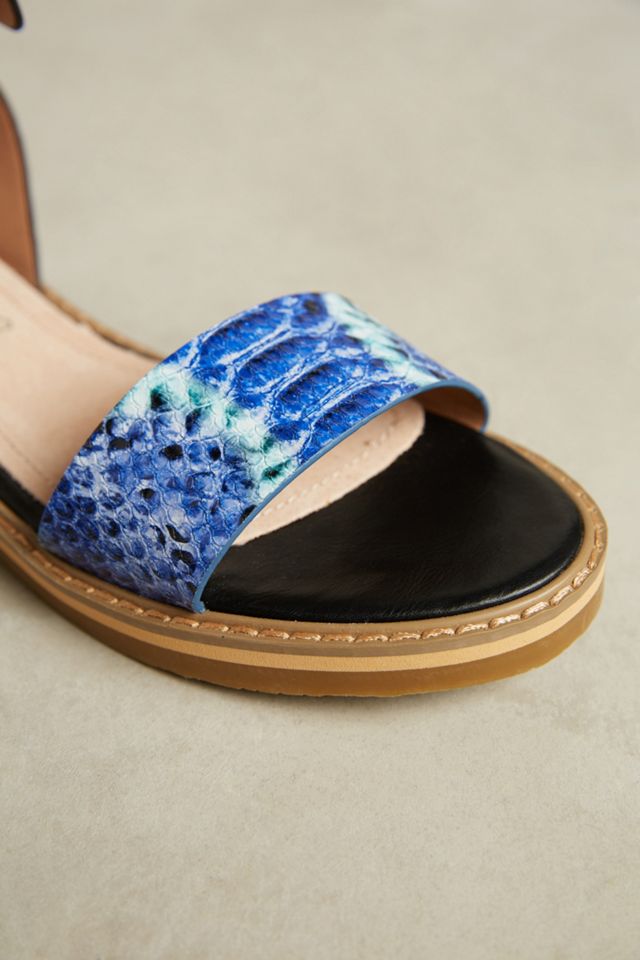 Vanessa Wu Snake Print Sandals #3