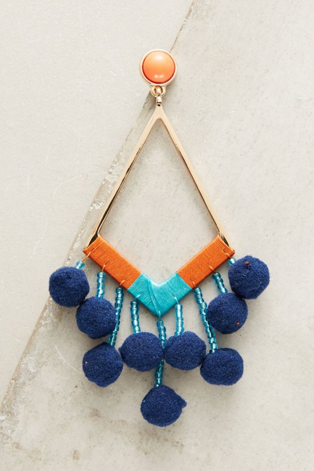 Pom-Drop Earrings #1