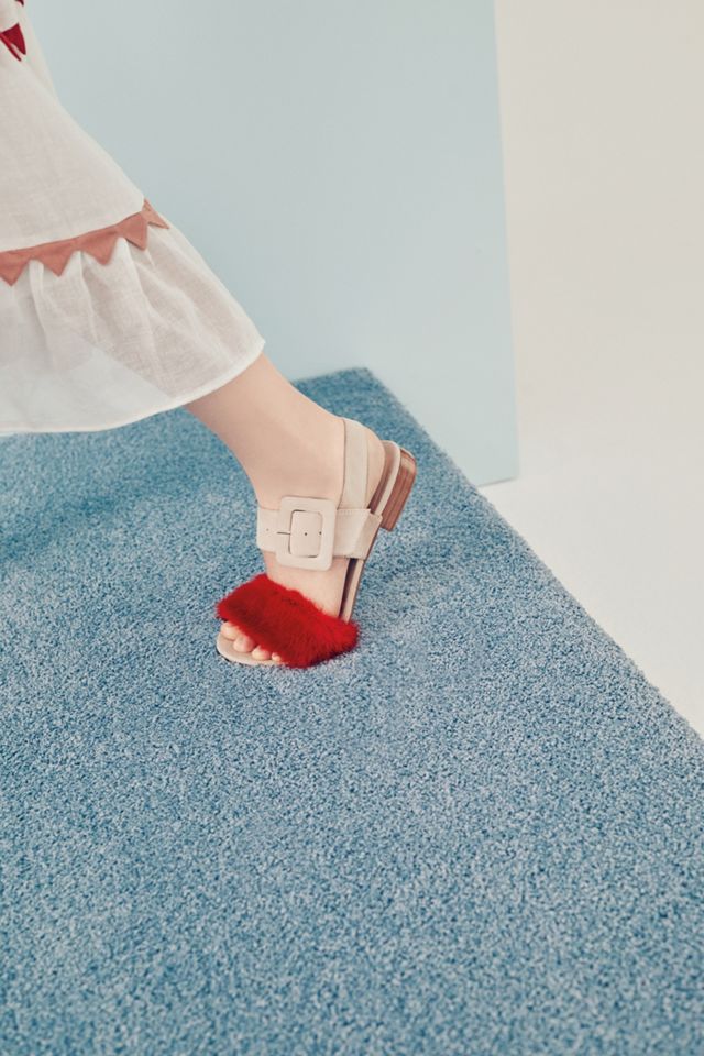 Silent D Faux Fur Sandals #5