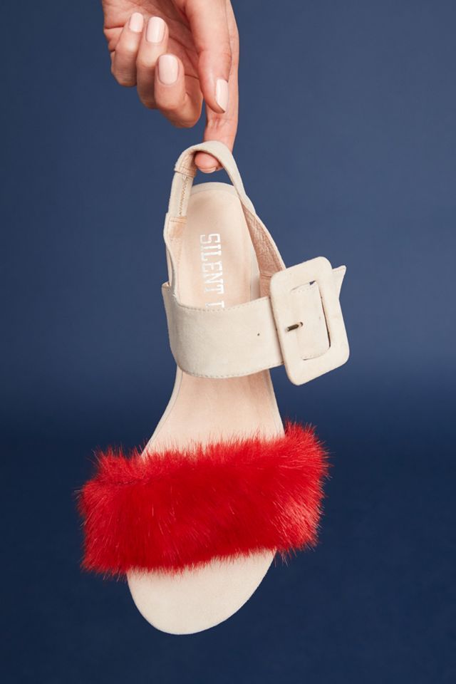 Silent D Faux Fur Sandals #3