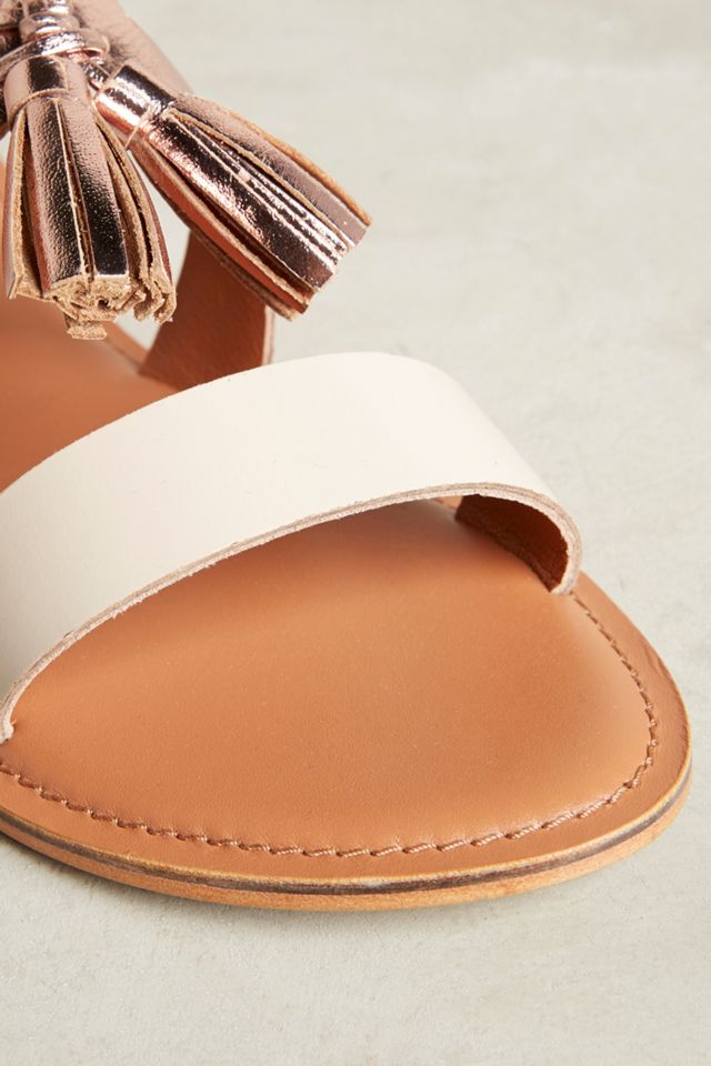 Jasper & Jeera Rose Gold Tassel Sandals #3