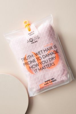 AQUIS Rapid Dry Waffle Hair Towel