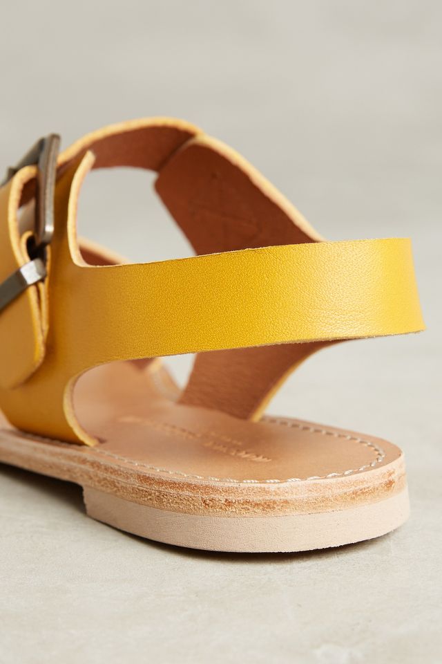 Morena Gabbrielli Yellow Leather Sandals | Anthropologie