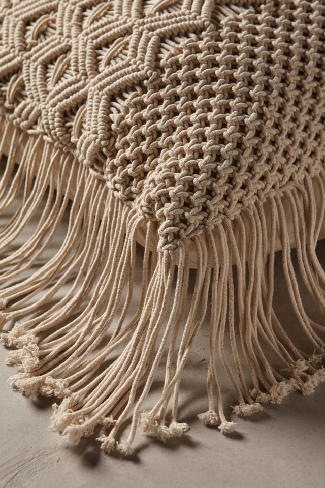 Diendra Fringed Floor Cushion #2
