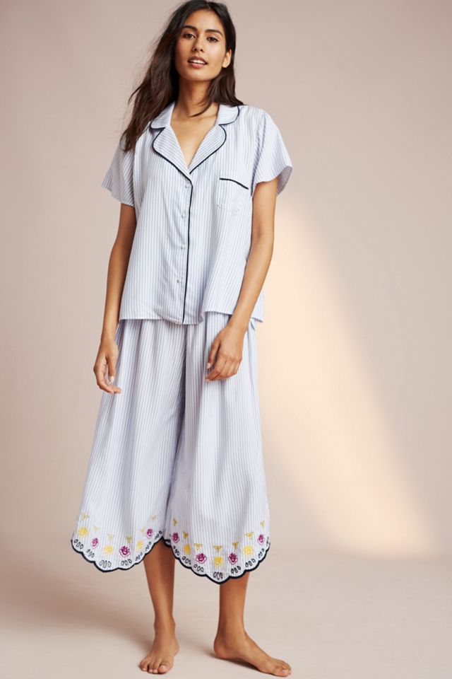 Pinstriped Tie-Back Sleep Shirt #4